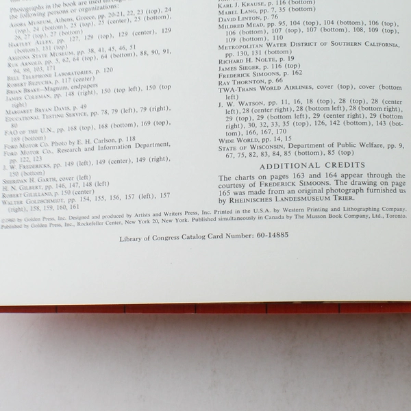 The Sciences of Mankind by Jane Werner Watson 1960 Hardcover Good Condition