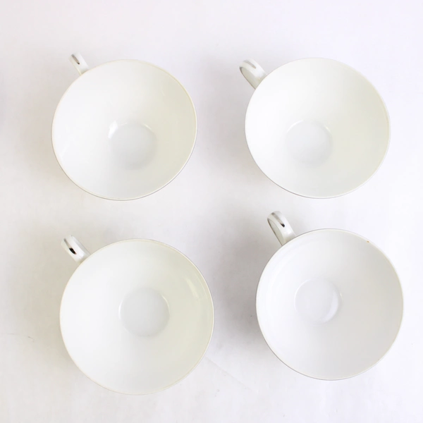 Set of 4 Marietta Milady Fine China Teacups & Saucers Pink Rose Design