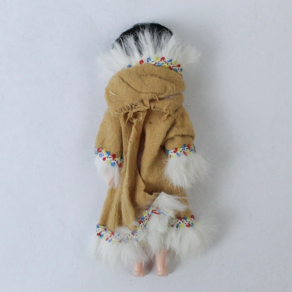 Vintage ARCO Eskimo Doll 7.5" Collectible with Closeable Eyes, Wear & Stains