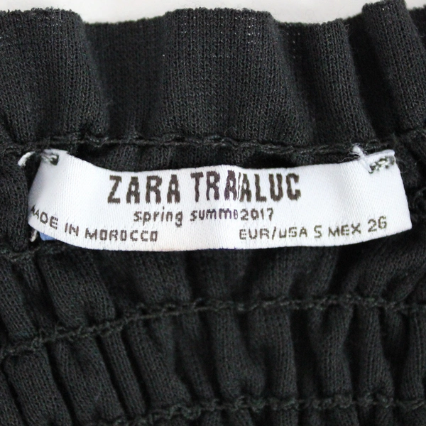 Zara Trafaluc Women's Black Off The Shoulder Sleeveless Top Size S