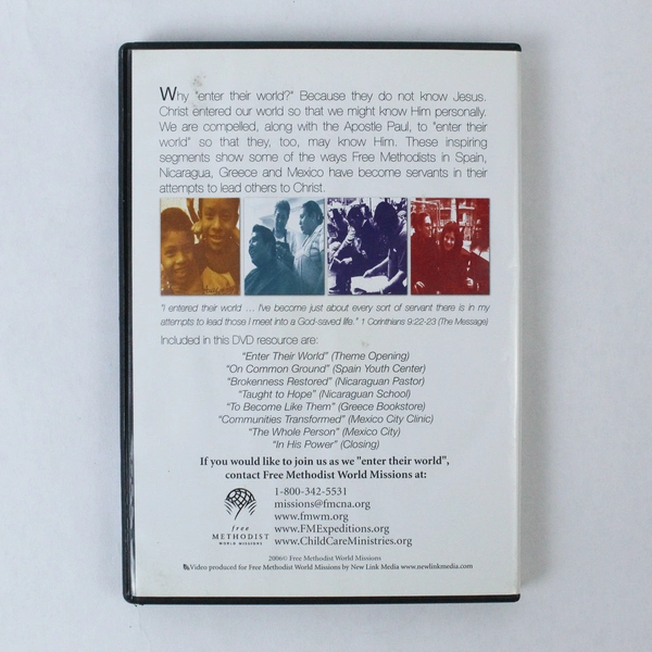 Enter Their World DVD 2006 Free Methodist Missions Good Pre-Owned Condition