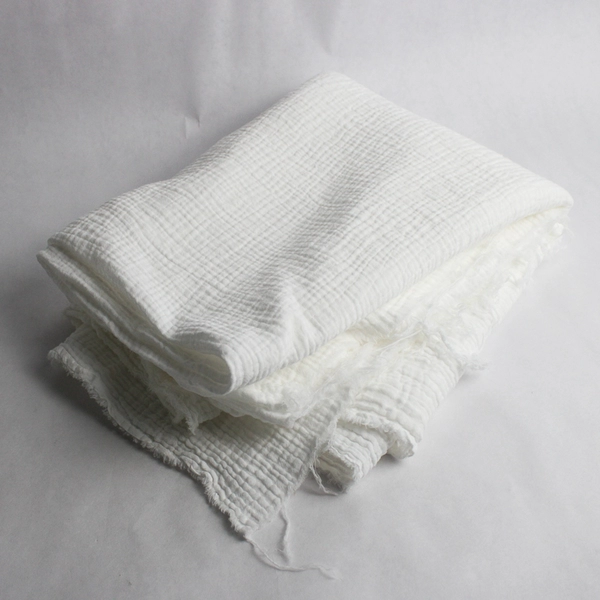 White Gauze Woven Fabric 54" Wide 2 Yards Lightweight for Sewing Crafts