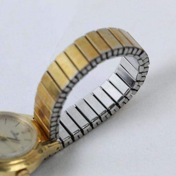 Vtg Lorus Calendar Wristwatch Retro Women's Gold Stainless Steel Analog Quartz