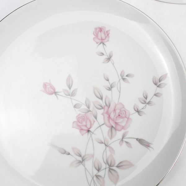 Set of 4 Marietta by Milady Fine China Dinner Plates Pink Rose 10.25"