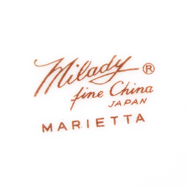 Set of 4 Marietta by Milady Fine China Dinner Plates Pink Rose 10.25"