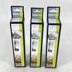 Set of 3 RSVP Italian Express Stainless Steel Tea Bag Tongs