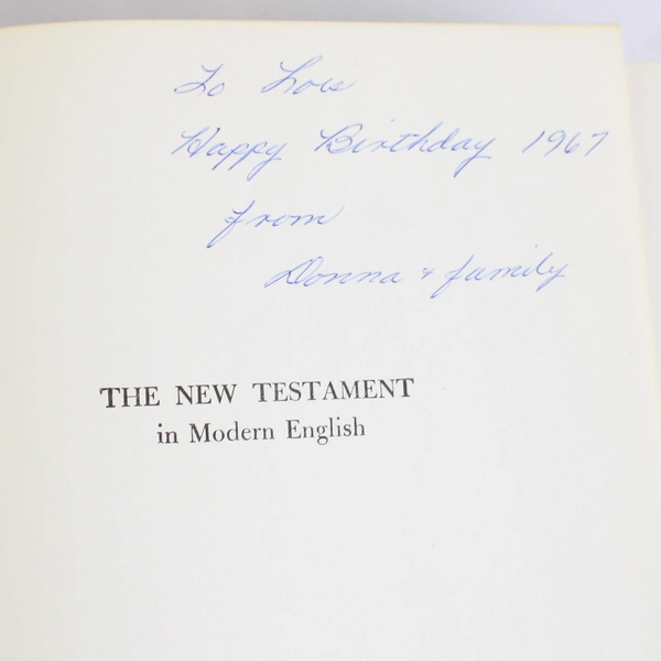 The New Testament in Modern English Translated by J B Phillips 1965 HC DJ