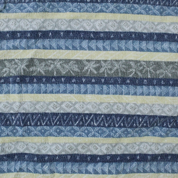 Vtg Columbia Sportswear Men's Woven Button Up Size L Tropical Blue Yellow India