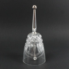 Vintage Princess House Lead Crystal Bell with Silver Plate Handle France