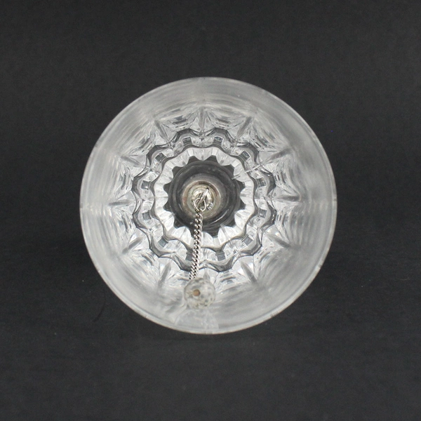 Vintage Princess House Lead Crystal Bell with Silver Plate Handle France