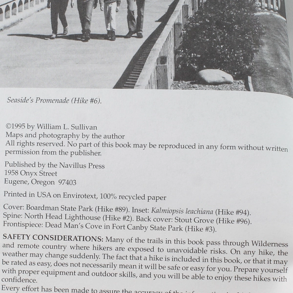 100 Hikes Travel Guide Oregon Coast & Coast Range by William L. Sullivan PB