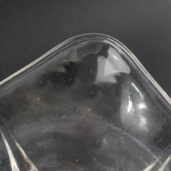 VTG Anchor Hocking Clear Glass Bowl with Teardrop Feet MCM Mid Century Modern