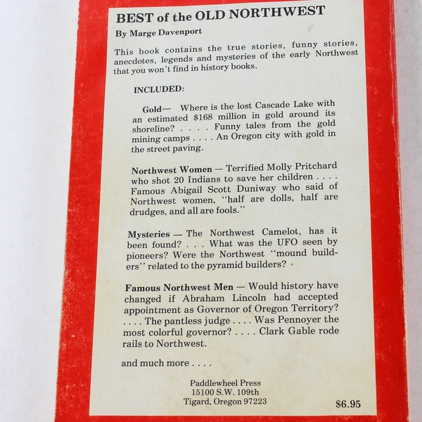 Best of the Old Northwest by Marge Davenport 1980 PB Legends & Mysteries