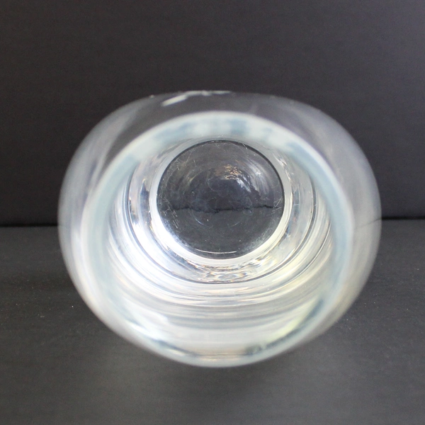 7 Inch Etched Floral Crystal Vase Decorative Collectible Vintage Style