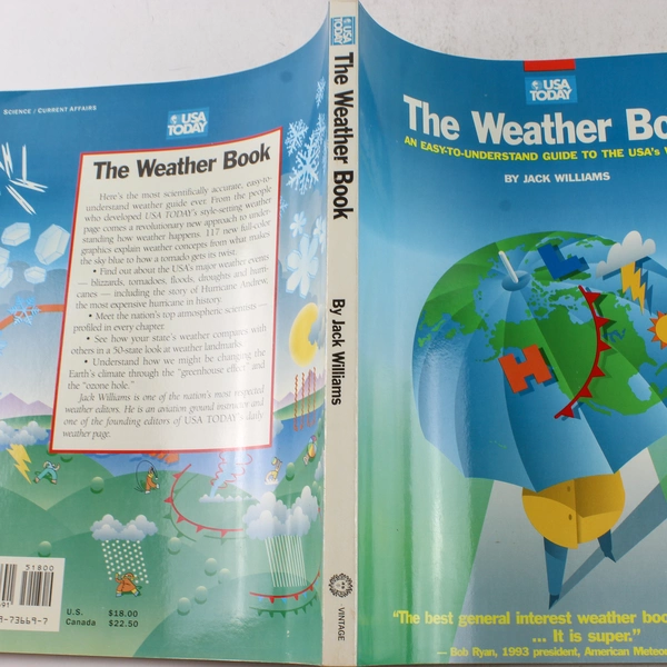 USA Today Weather Book by Jack Williams 1992 Paperback - Good Condition