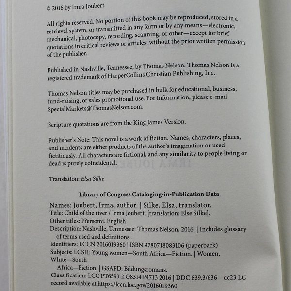 Child of the River by Irma Joubert 2016 Paperback - Good Condition Book