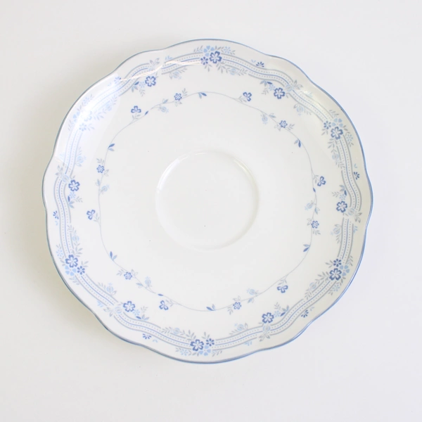 Set of 5 Noritake River James Primachina Blue Floral 6" Saucers