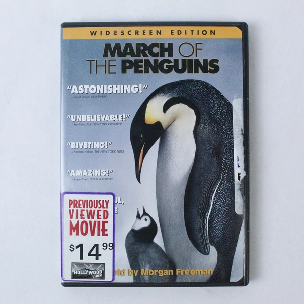 March of the Penguins DVD Narrated by Morgan Freeman 2005 Pre-Owned Rental