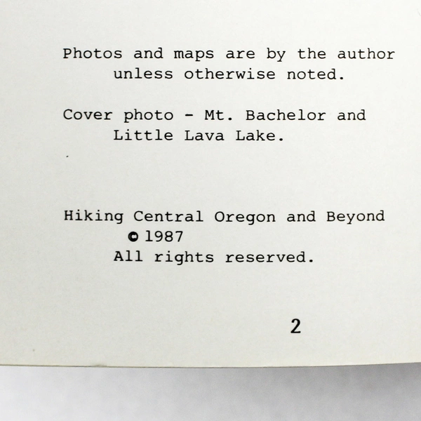 Hiking Central Oregon and Beyond by Virginia Meissner 1987 Paperback