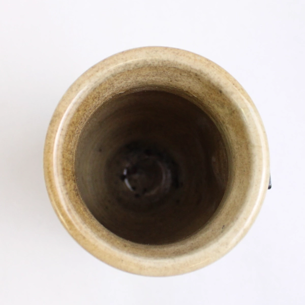 Small Earthenware Pottery Vase with Magnet 4.5" Decorative Collectible Vase