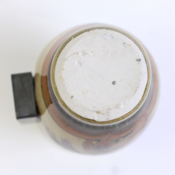 Small Earthenware Pottery Vase with Magnet 4.5" Decorative Collectible Vase