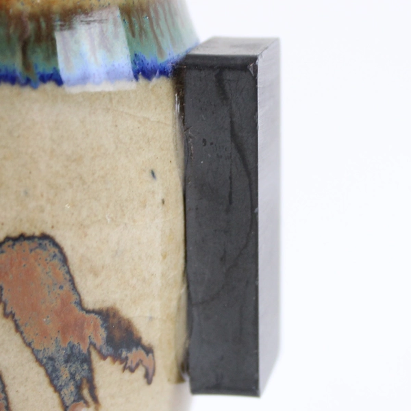 Small Earthenware Pottery Vase with Magnet 4.5" Decorative Collectible Vase