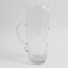 Vintage Quartzex Atomic Stardust Pitcher 34 oz Vintage Mid Century Modern Glass