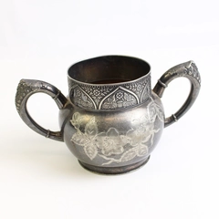 Vintage Hartford Silver Plate Floral Quadruple Sugar Bowl 1411