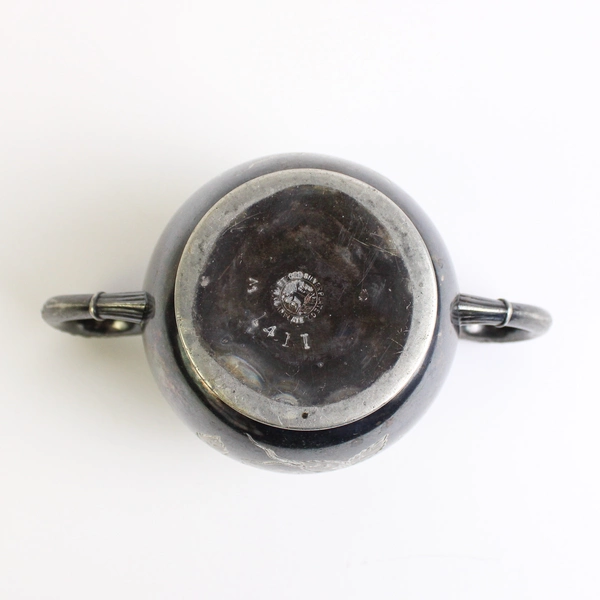 Vintage Hartford Silver Plate Floral Quadruple Sugar Bowl 1411