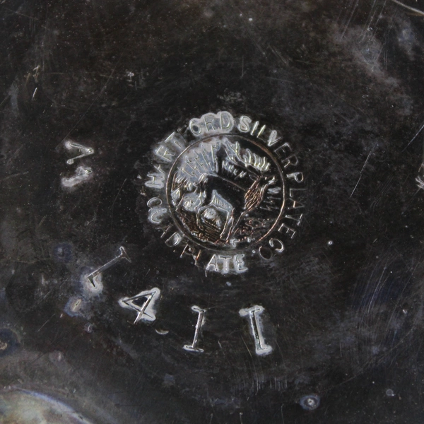 Vintage Hartford Silver Plate Floral Quadruple Sugar Bowl 1411