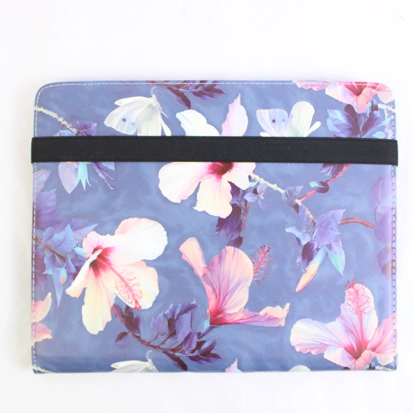 Fintie 11" iPad Case Blue Pink Hibiscus Pattern Protective Cover