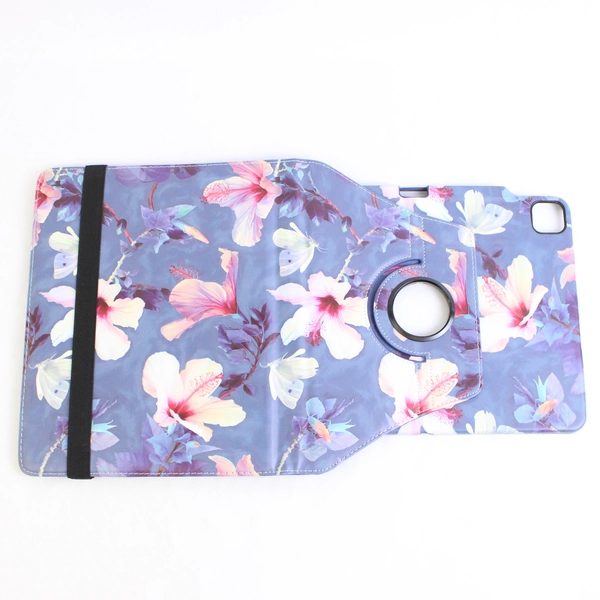 Fintie 11" iPad Case Blue Pink Hibiscus Pattern Protective Cover
