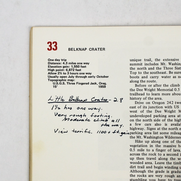 60 Hiking Trails Central Oregon Cascades 1978 PB Guide by Don & Roberta Lowe