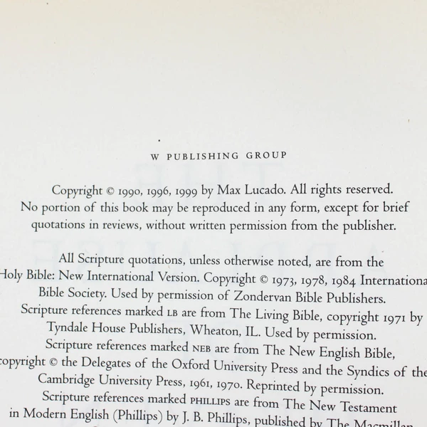 The Applause of Heaven by Max Lucado 1999 Trade Paperback Christian Book