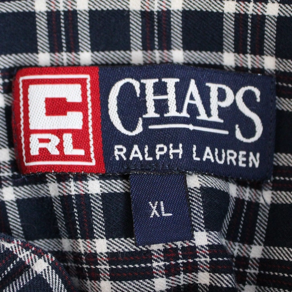 Chaps Ralph Lauren Blue & Red Plaid Button-Down Shirt Men's XL