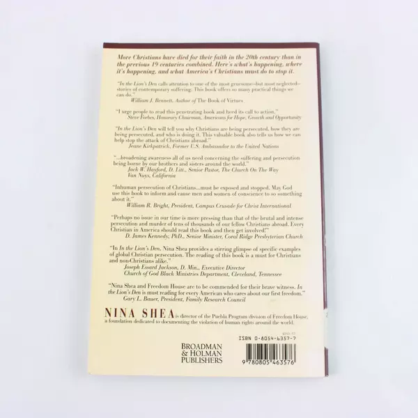 In the Lion's Den by Nina Shea 1997 Paperback Based on Eyewitness Accounts