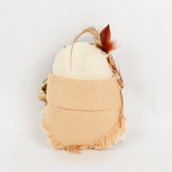 Small Handcrafted Native American Wini Pillow Doll with Basket & Blanket Navajo