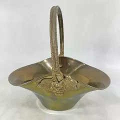 The Import Collection Solid Brass Basket From India