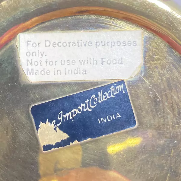 The Import Collection Solid Brass Basket From India