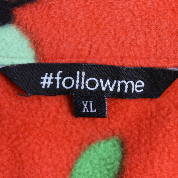 #followme Red Christmas Light Fleece Pajama Shirt Women's Size XL