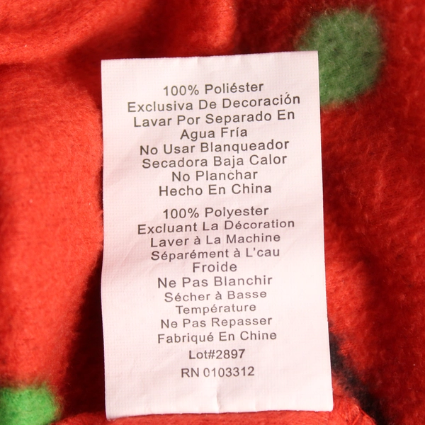 #followme Red Christmas Light Fleece Pajama Shirt Women's Size XL