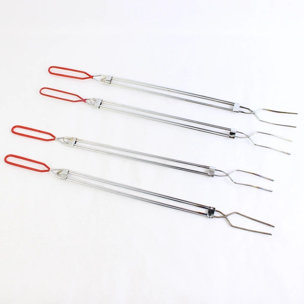 Lot of 4 Metal Campfire Roasting Forks for Marshmallows & Hot Dogs