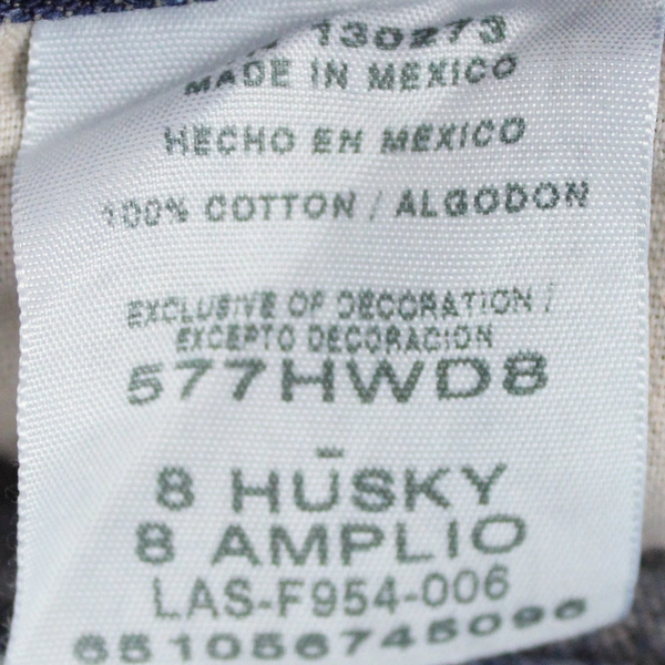 WRG Jeans Co Wrangler Boys Jean Cargo Shorts Size 8 Husky 100% Cotton