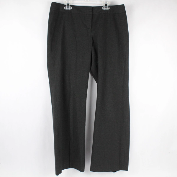 Halogen Taylor Fit Women's Gray Straight Leg Dress Pants Size 10 Petite Stretch