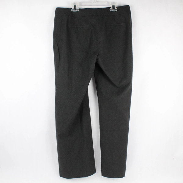 Halogen Taylor Fit Women's Gray Straight Leg Dress Pants Size 10 Petite Stretch