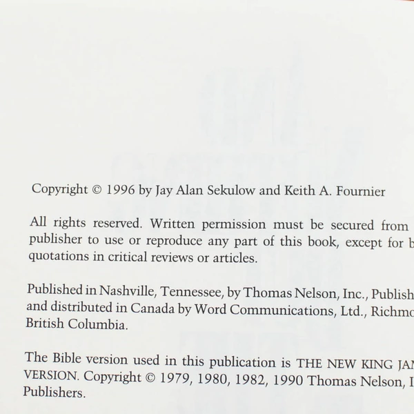 And Nothing but the Truth by Jay Sekulow & Keith Fournier 1996 Hardcover