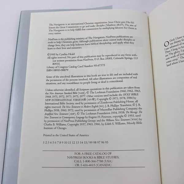 Abiding in Christ: A Month of Devotionals by Cynthia Heald 1995 Hardcover