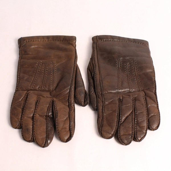 Pair of Unbranded Women's Split Leather Gloves with Faux Fur Inlay 9x5 inch