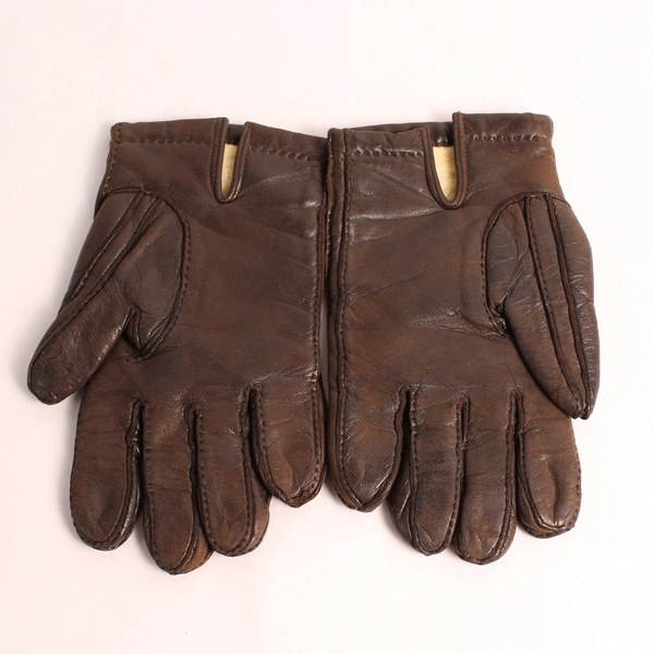 Pair of Unbranded Women's Split Leather Gloves with Faux Fur Inlay 9x5 inch