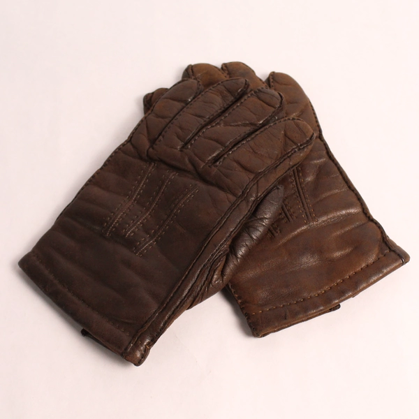 Pair of Unbranded Women's Split Leather Gloves with Faux Fur Inlay 9x5 inch